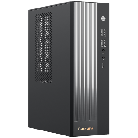 Blackview Desktop NEX60 intel Raptor lake core i5-210H up to 4,8HGz 16/512 WiFi 6 BT 5.2 1xTypeC LAN RJ45 USB 3.0x2 USB 2.0x6 VGAx1 DP1.4x1 HDMI2.0x1 3.5mmx2 Windows 11Pro Black