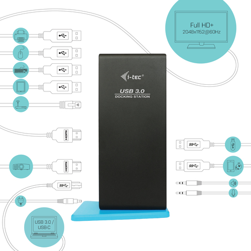 I-TEC USB 3.0 Dual HDMI Docking Station — pilt 3
