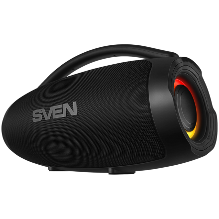 Portable speaker SVEN PS-375, black, power output 30+2x15W (RMS), TWS, Bluetooth, USB, lithium battery