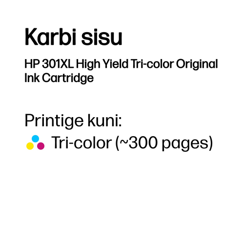 HP 301XL ink color DeskJet 1050 2050 — pilt 2