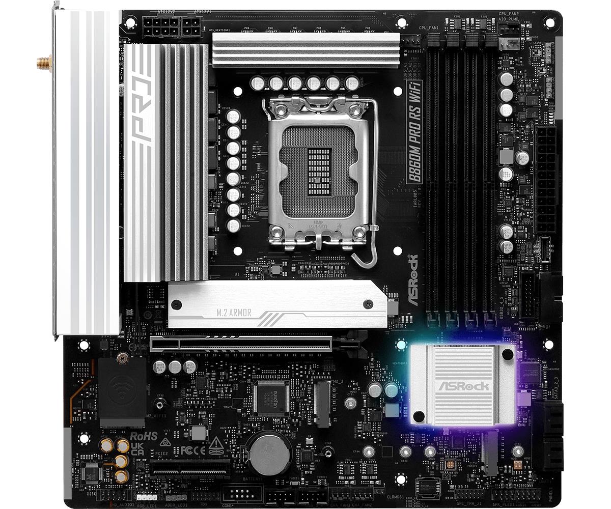 MB B860 S1851 MATX/B860M PRO RS WIFI ASROCK — pilt 3