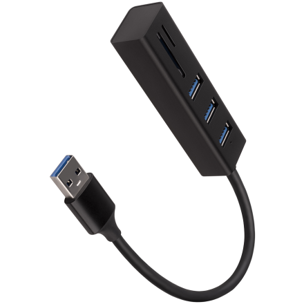 I/O HUB USB3.2 3P SD/MICROSD/0.2M HMA-CR3A AXAGON