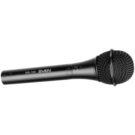 Microphone SVEN MK-100 (Wired, dynamic, metal, cable 4.0 m, 6.3/3.5mm Jack, cardioid, black)
