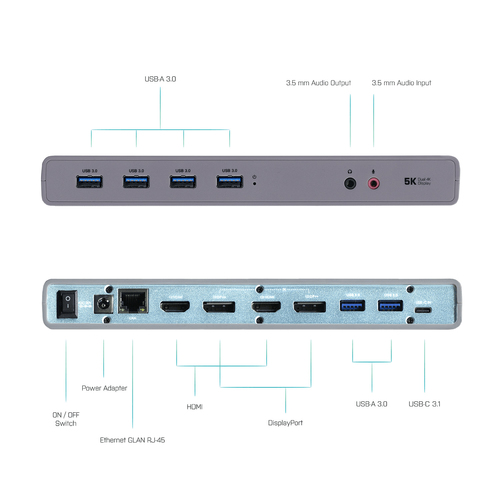 I-TEC USB 3.0/USB-C 5K Dualdock — pilt 5