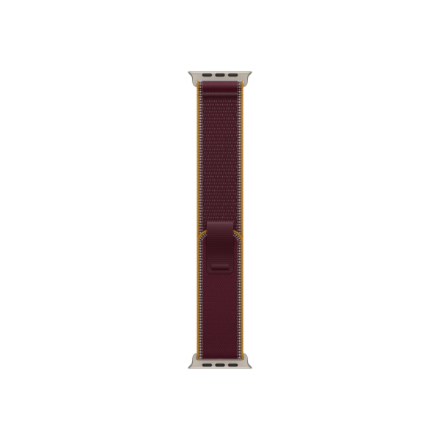 APPLE 49mm Burgundy Trail Loop - M/L - Natural Titanium Finish | Apple