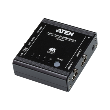 Aten 3-Port True 4K HDMI Switch VS381B-AT