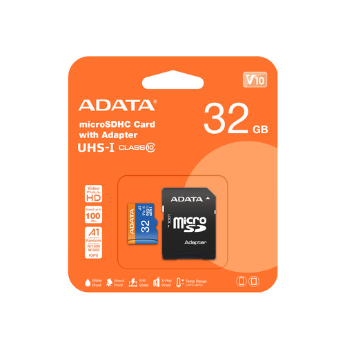 ADATA 32GB Micro SDHC V10 85MB/s + ad.