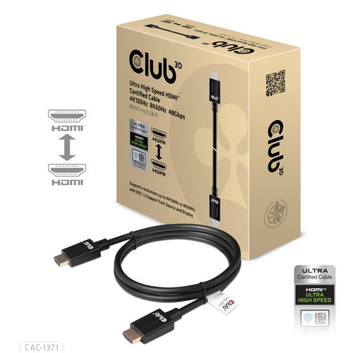 CLUB 3D HDMI 2.1 10K 120Hz 1M M/M