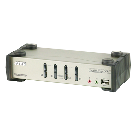 Aten 4-Port PS/2-USB VGA/Audio KVMP Switch with OSD CS1734B-AT-G