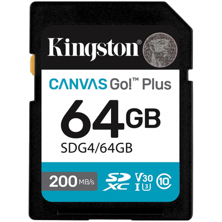 KINGSTON 64GB SDXC Canvas Go Plus Gen4