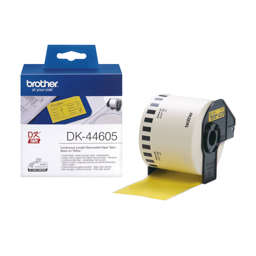 BROTHER DK44605 endless label paper gelb