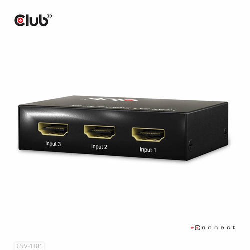 CLUB 3D 3 to 1 HDMI 8K60Hz Switch — pilt 7