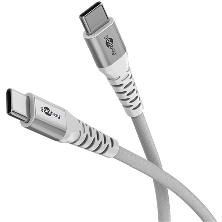 Goobay USB-C Supersoft Textile Cable with Metal Plugs 70194