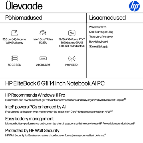 HP EB 6 G1i 14 U5 225U 14i 24/512 (ML) — pilt 12
