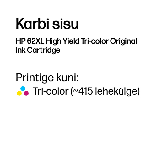 HP 62XL Tri-color Ink Cartridge — pilt 3