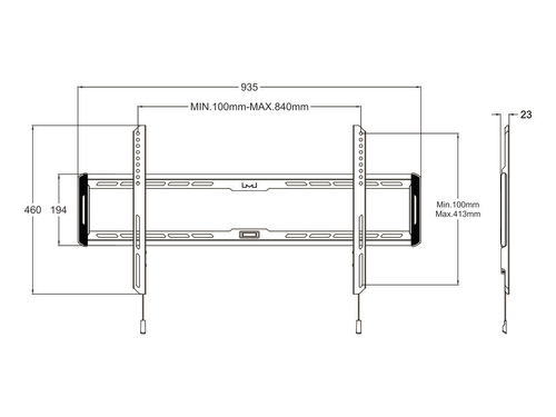 MB Universal Wallmount Fixed Large — pilt 8