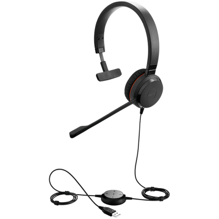 JABRA Evolve 20 SE, Mono MS, USB C/A adapter, Leather