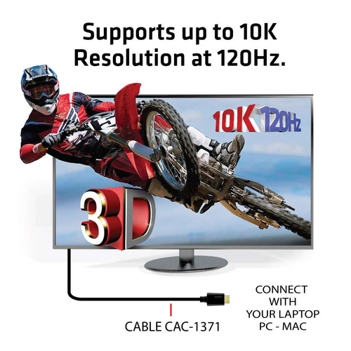 CABLE HDMI TO HDMI 1M/M/M CAC-1371 CLUB3D — pilt 5
