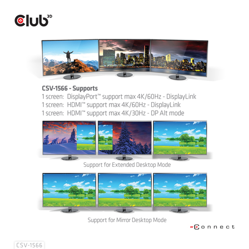 CLUB 3D CLUB 3D USB C GEN 2 DOCK — pilt 12