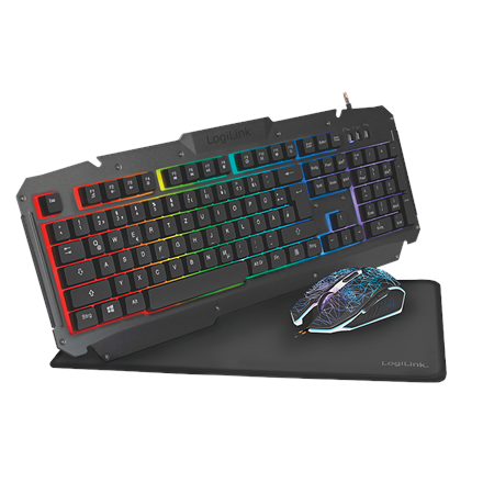Logilink Gaming-Set, keyboard, mouse and mouspad ID0185