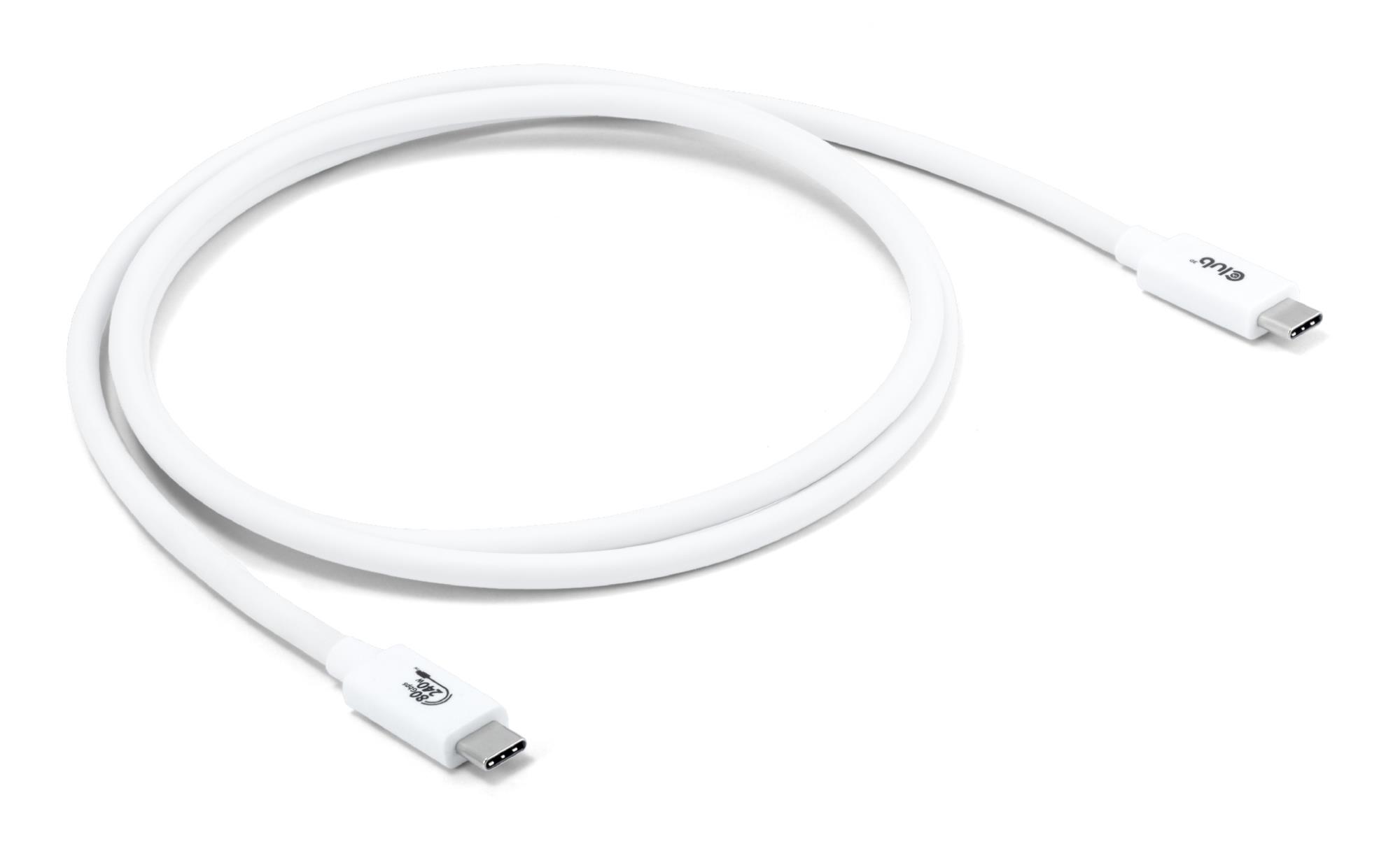 CLUB 3D USB Type-C 1.2m White Cable