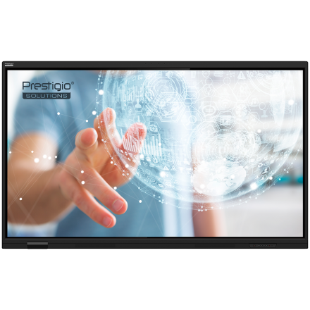 PRESTIGIO SOLUTIONS Multiboard 65-inch Light Series Gen 7, Android 14, Google EDLA, AI button, 8/128GB, 50TP, black