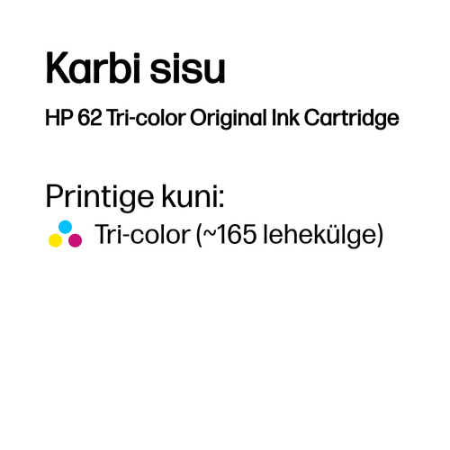 HP 62 Tri-color Ink Cartridge — pilt 3