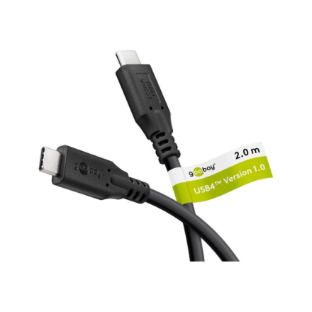 Goobay USB-C Cable, USB4, 100 W, 20 Gbit/s, Power Delivery, 2 m 74197