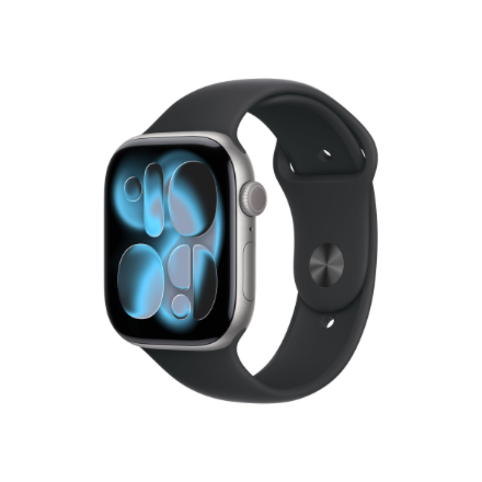 Apple Watch Series 11 GPS + Cellular 46mm Space Grey Aluminium Case with Black Sport Band - M/L | Apple