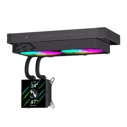Gamemax Gamemax CPU Liquid Cooler GLACIER 240 LCD BK