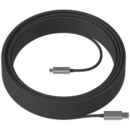 LOGITECH STRONG USB 3.1 CABLE - GRAPHITE - USB - WW - 25M AOC CABLE