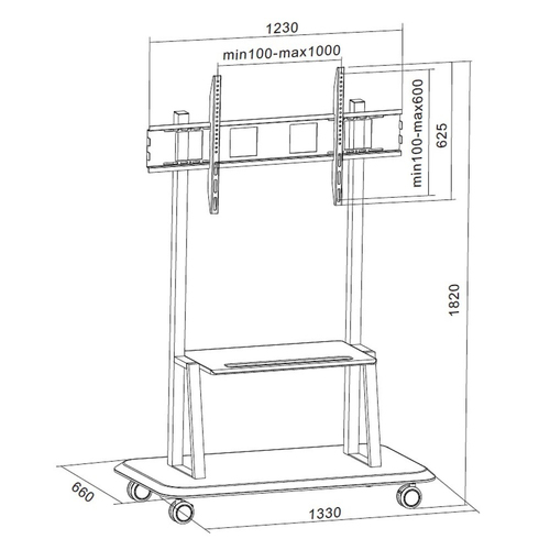 TECHLY 105582 Techly Mobile stand for la — pilt 3