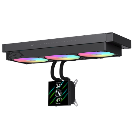Gamemax Gamemax CPU Liquid Cooler GLACIER 360 LCD BK