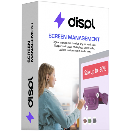 Displayforce Player license: Screen ManagementFor 1 device, 1 YearDigital signage for any network size. Supports interactive displays, kiosks, video walls, tablets, in-store and more.