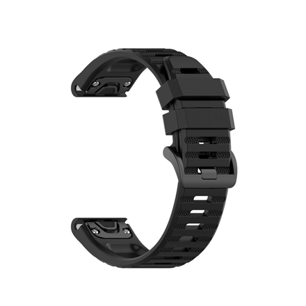 Fixed Silicone Strap for Garmin QuickFit 22mm FIXSST-QF22MM-BK