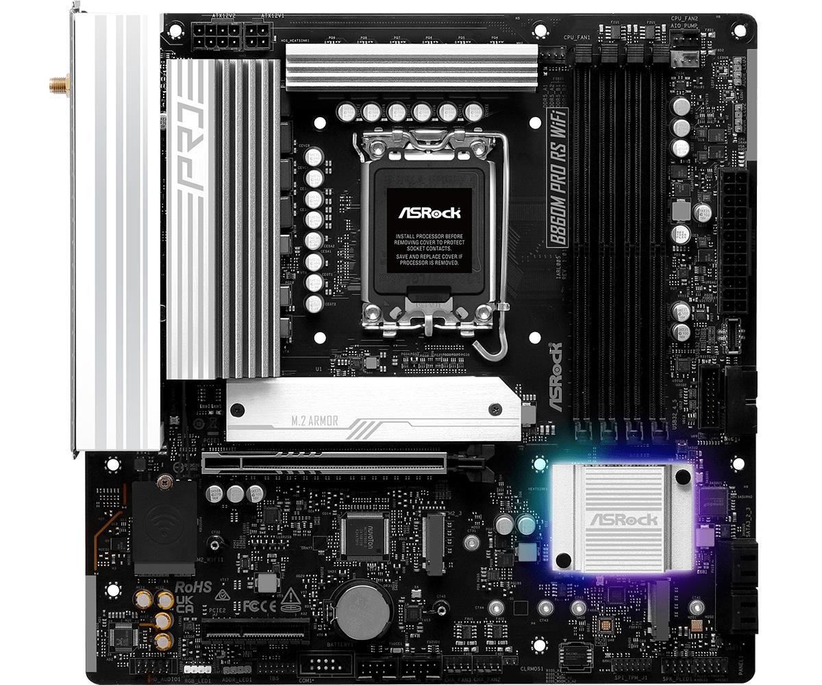 MB B860 S1851 MATX/B860M PRO RS WIFI ASROCK — pilt 2