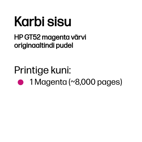 HP GT52 Original Ink Bottle Magenta — pilt 2