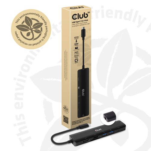 CLUB 3D USB TYPE C 7 IN 1 HUB TO HDMI 4K — pilt 6