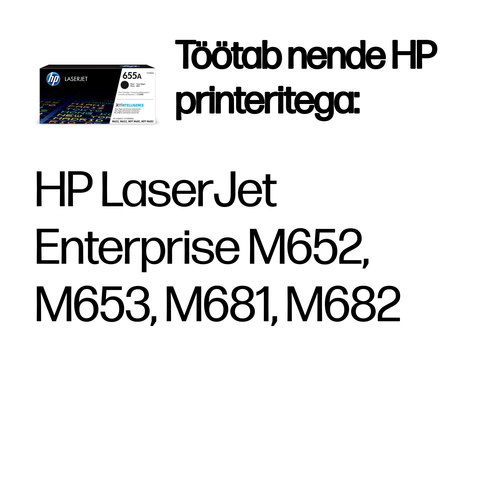 HP 655A LaserJet Toner Cartridge Black — pilt 2