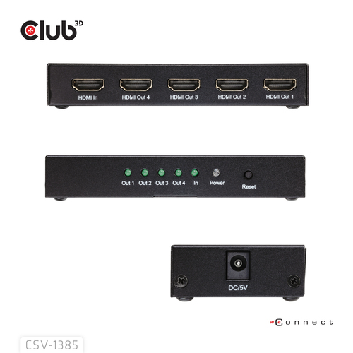 CLUB 3D 1 to 4 HDMI Splitter 4K120Hz — pilt 6