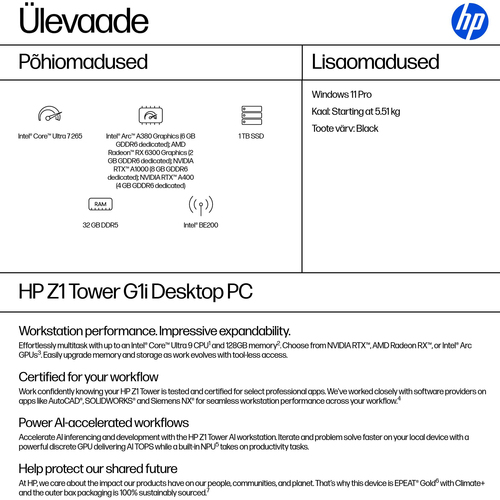 HP Z1 G1i U7 265 32/1TB (ML) — pilt 4