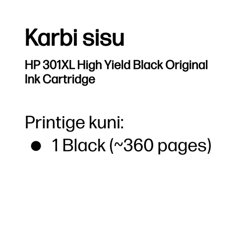 HP 301XL ink black DeskJet 1050 2050 — pilt 3