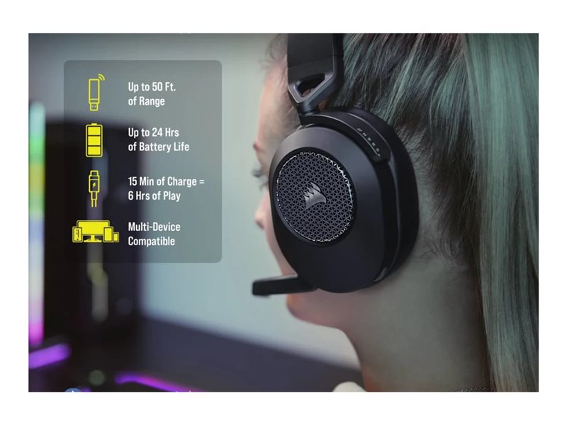 CORSAIR HS65 WIRELESS Gaming Headset Crb — pilt 9