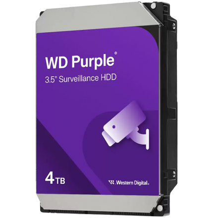 WD Purple 4TB CMR, 3.5'', 128MB, SATA 6Gbps