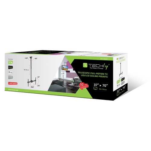 TECHLY 309357 Techly Ceiling mount for T — pilt 2