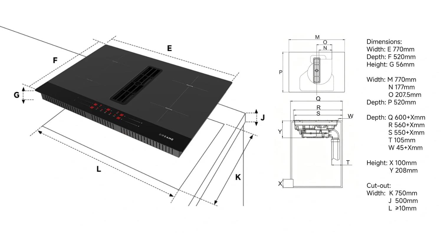INDUCTION HOB VZ40 PRO/VI24-VZ4P01MDEU DREAME — pilt 4