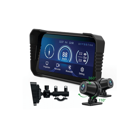 Navitel Dual dash Cam and Smart Moto device (Carplay, Android Auto) MS850 DUAL