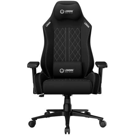 LORGAR CHA41, Ergonomic Gaming Chair Advanced, premium anti-stain fabric, Black/white