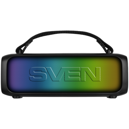 Speaker 2.0 portable SVEN PS-235, black (12W, TWS, ), power output 2x6W (RMS), Bluetooth, FM, USB, lithium 1500mA*h