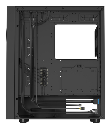NATEC Genesis PC Case Diaxid 605F black — pilt 4